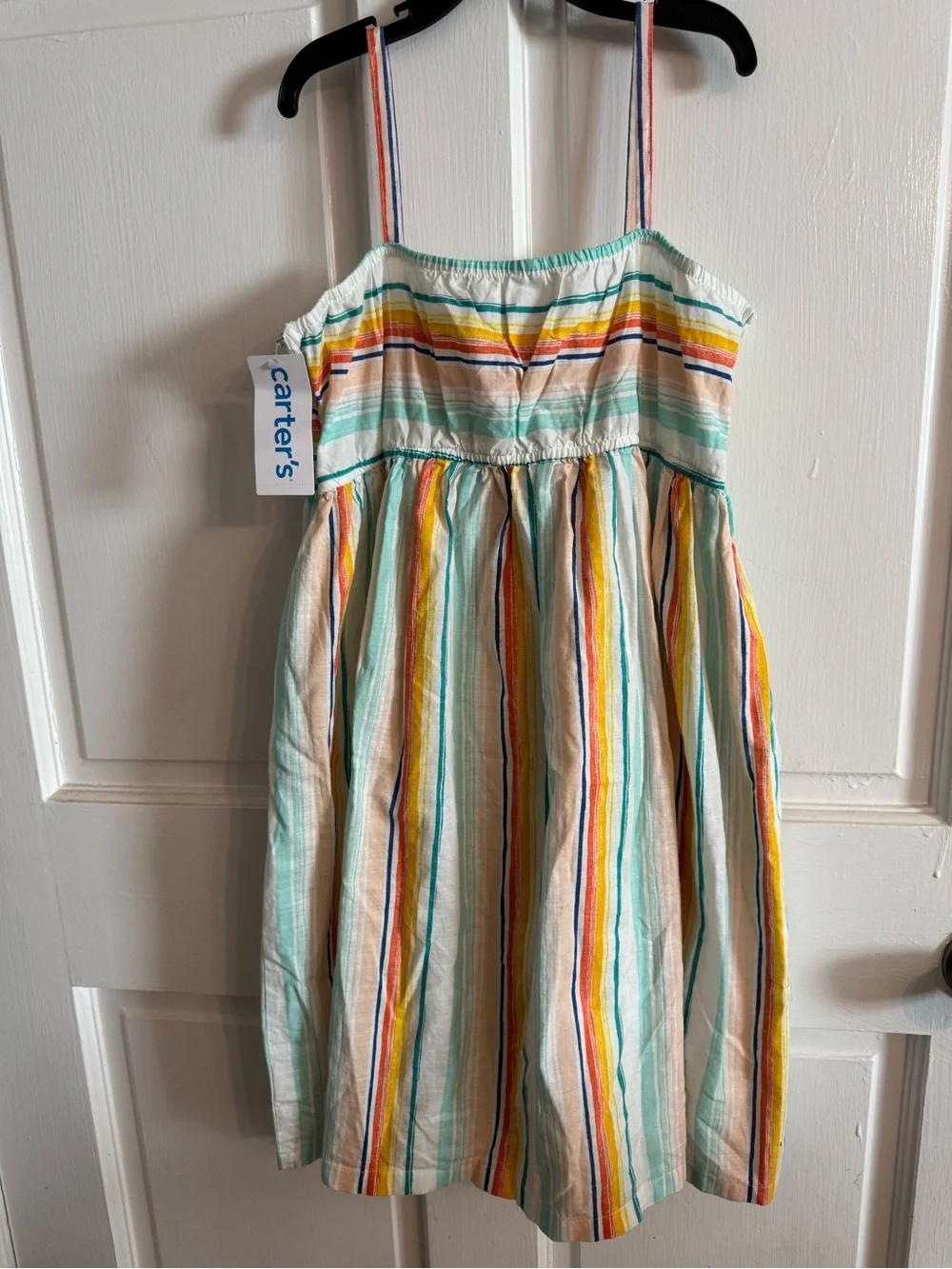 Carter's Multicolor Striped Sundress in Mint, Yellow & Coral